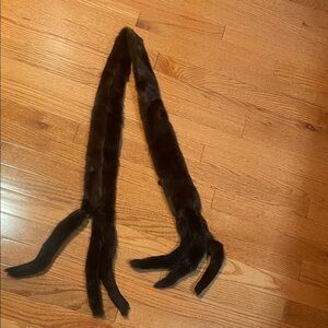 Elegant Brown Fur Scarf